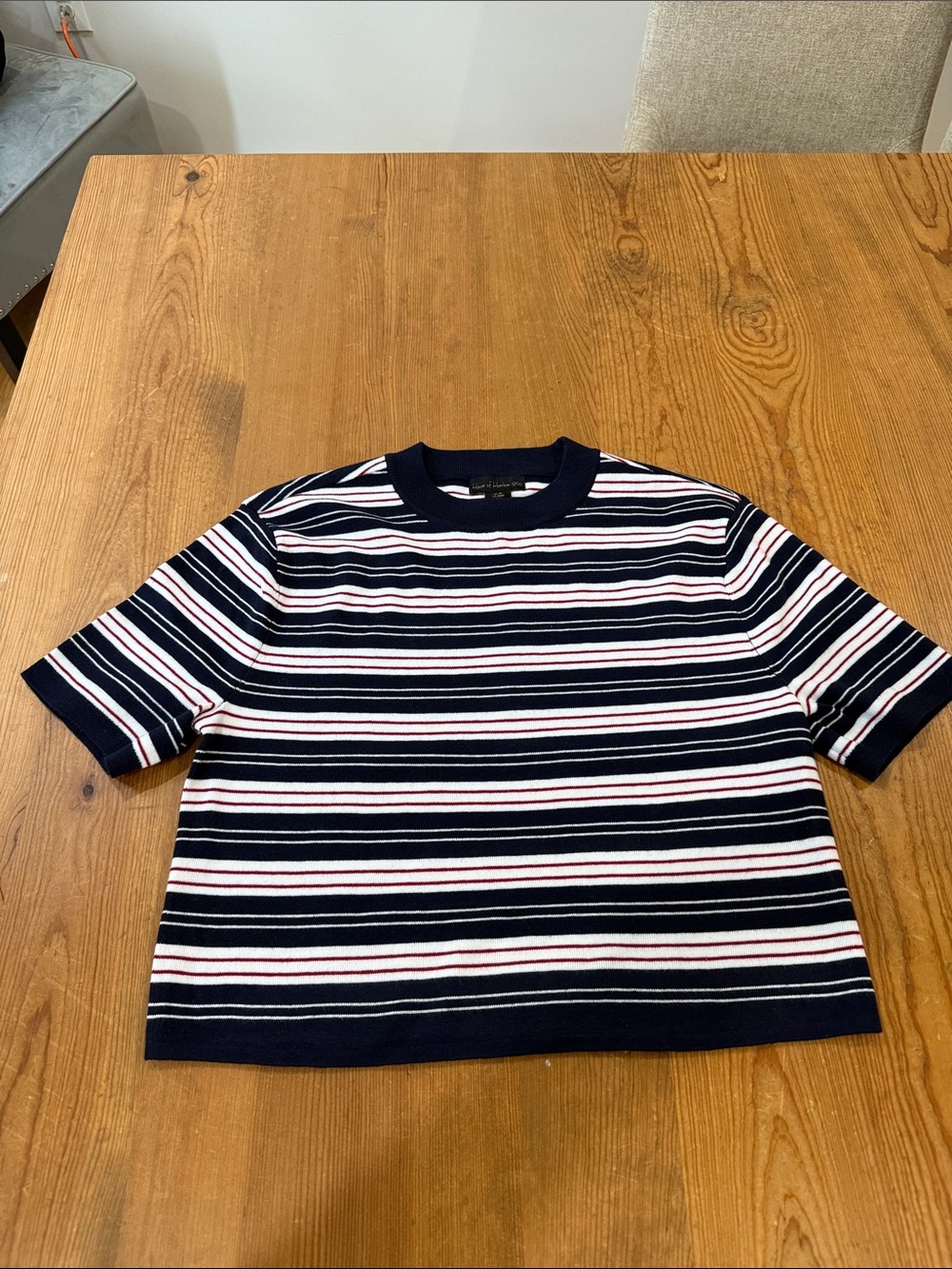 House of Harlow 1960 Navy, White & Red Striped Short Sleeve Tee